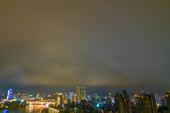 广西柳州城市夜景灯光航拍摄影图