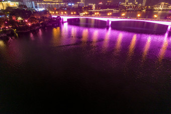 广西柳州夜景灯光航拍摄影图