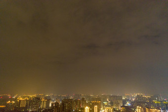 广西<strong>南宁</strong>城市夜景灯光航拍摄影图