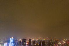 广西南宁城市夜景灯光航拍摄影图