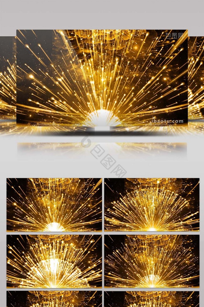 华丽金色粒子光线LED舞台