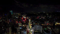 贵州贵阳城市夜景航拍