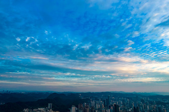 贵州贵阳日<strong>出彩</strong>霞航拍摄影图