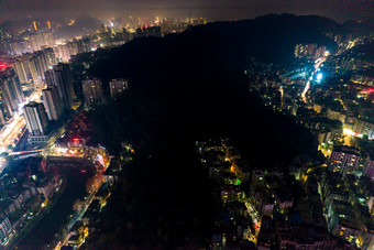 贵州<strong>遵义</strong>城市夜景灯光航拍摄影图