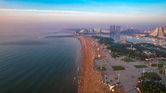 海边沙滩大海海洋沙滩风景航拍