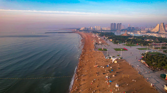 海边沙滩大海海洋沙滩风景航拍