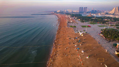 海边沙滩大海海洋沙滩风景航拍