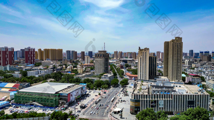 航拍河北保定城市风光图片-包图网企业站