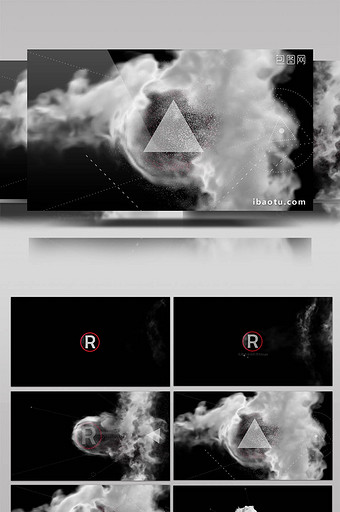 烟雾风沙化logo模板 缥缈烟雾粒子图片