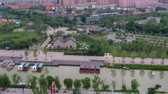 河北沧州南川楼历史文化古建筑航拍风景