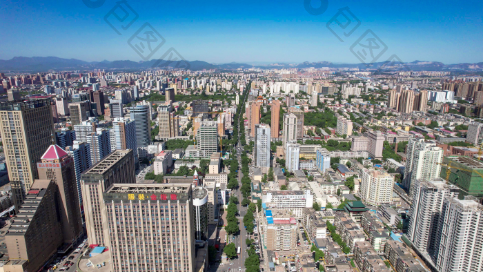 河北石家庄城市风光高楼建筑航拍图片-包图网企业站