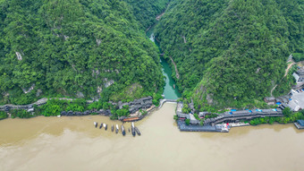 湖北宜昌三峡人家5A景区航拍