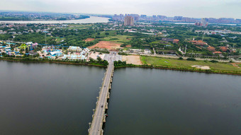 湖南湘阴县洋沙湖4A景区航拍