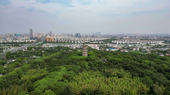 江苏苏州虎丘5A景区航拍