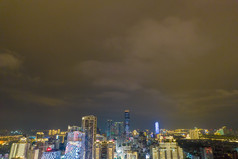 柳州城市夜景灯光桥梁柳江航拍摄影图