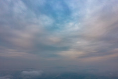 清晨山川云雾缭绕日出航拍摄影图