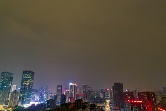 四川成都夜景天府熊猫塔航拍摄影图