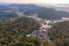 四川遂宁灵泉寺航拍摄影图