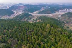 四川遂宁灵泉寺航拍摄影图