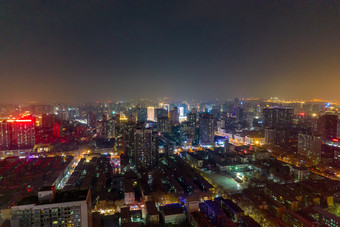 西安城市夜景灯光<strong>永宁门</strong>航拍摄影图