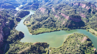 祖国大好河山广东丹霞山5A景区航拍