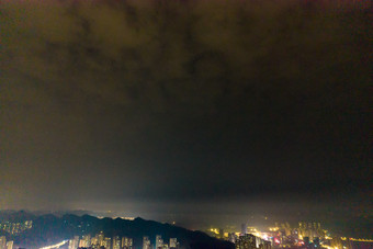 遵义老城区夜景灯光航拍摄影图