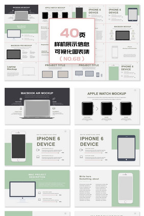 40页样机展示信息可视化PPT图表