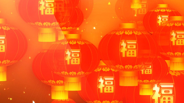 红灯笼中国风春节晚会素材