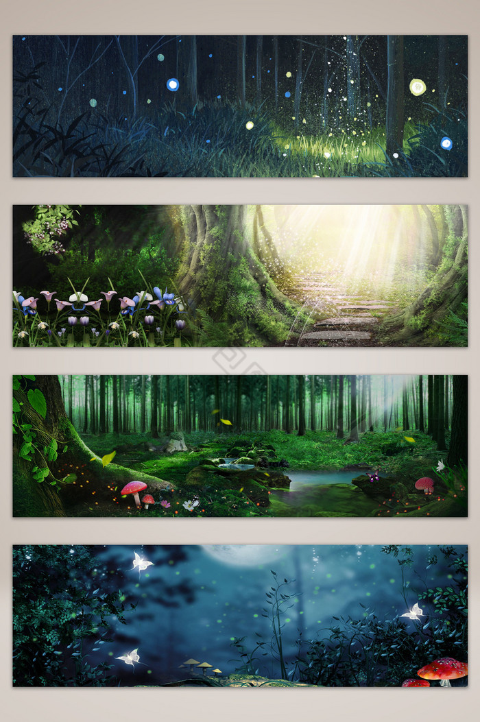 梦幻森林背景-梦幻森林背景图片-【包图网】