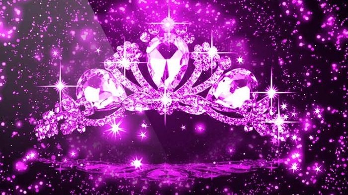 紫色唯美钻石皇冠粒子浪漫舞台