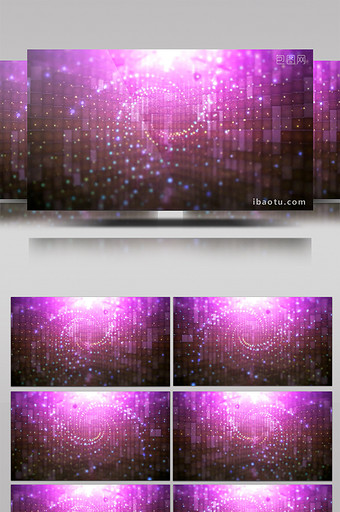 梦幻紫色闪烁方块粒子LED舞台图片