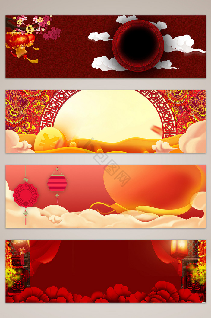 春节过年啦banner海报图片