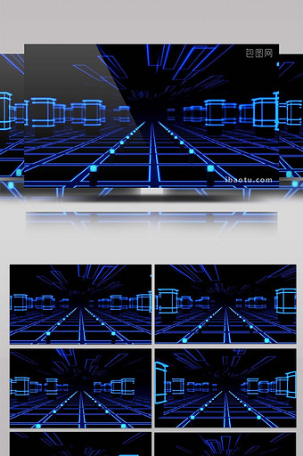 科幻轨道穿梭LED舞台视频图片