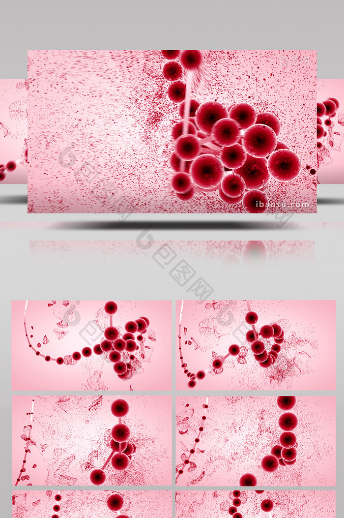 微观震撼血红细胞粒子视频素材