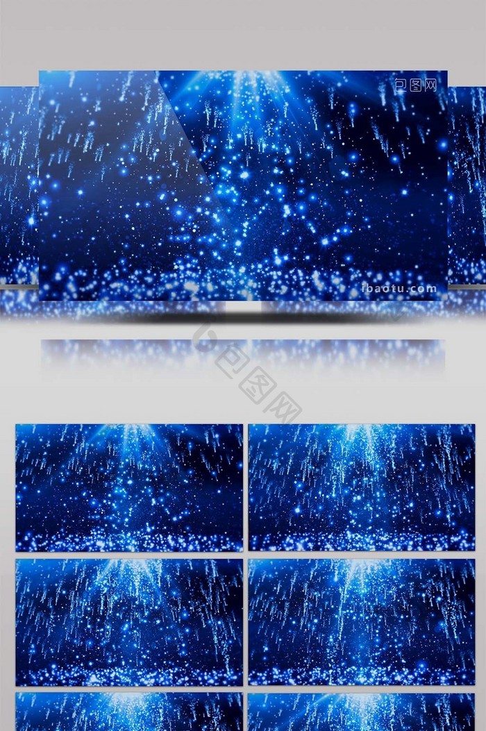 蓝色梦幻流星雨LED视频