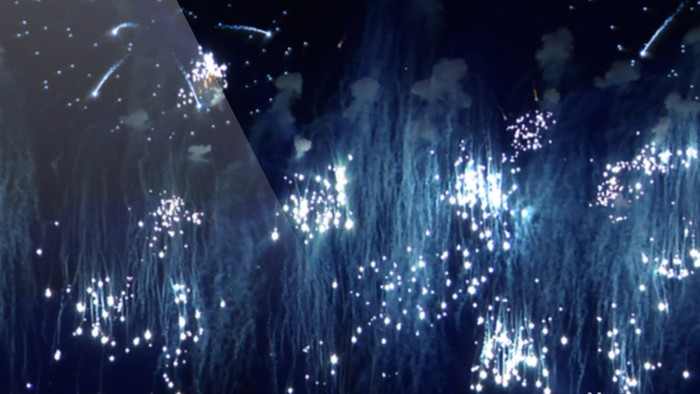 夜空中最亮的星烟花主题秀背景视频