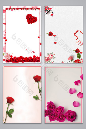 情人节玫瑰唯美广告背景图图片