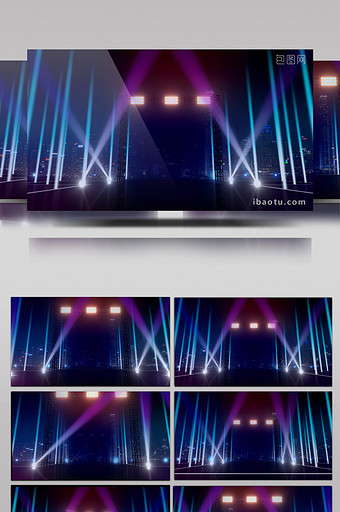 蓝色舞台灯光跃动光线背景视频素材舞台背景图片