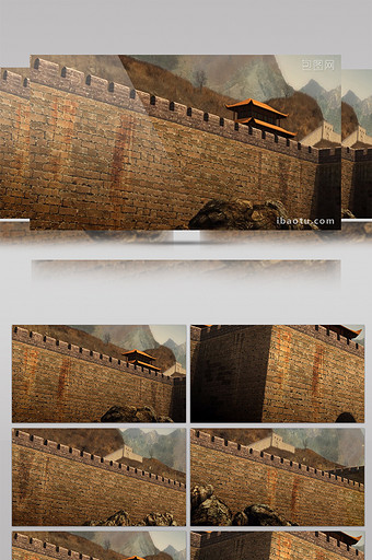 高清古城墙长城视频背景素材图片