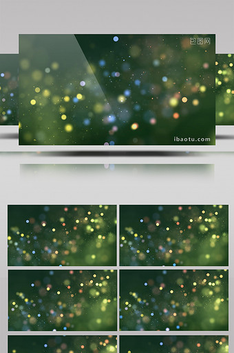 绿色梦幻粒子光点流动背景循环高清视频图片