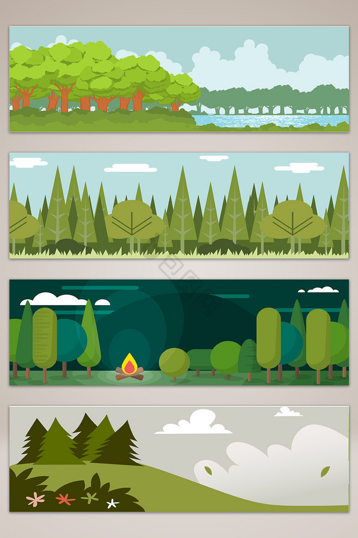 矢量森林树林图图片