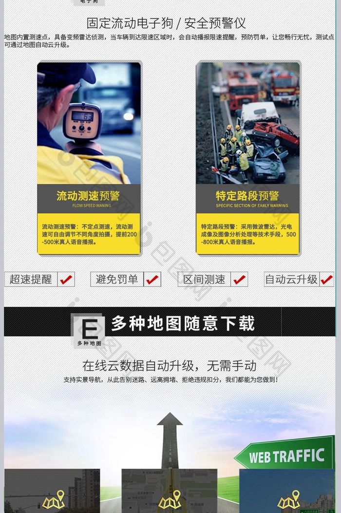 行车记录仪后视镜详情页设计模版