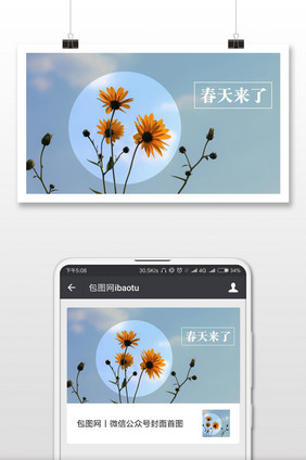 花朵摄影春天来了微信公众号首图