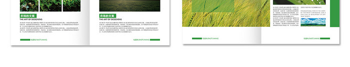 2018绿色农村风景农作物整套画册设计