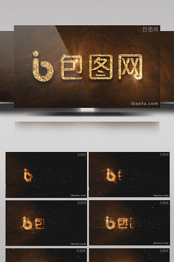 震撼大气黄金粒子LOGO宣传片AE模板图片