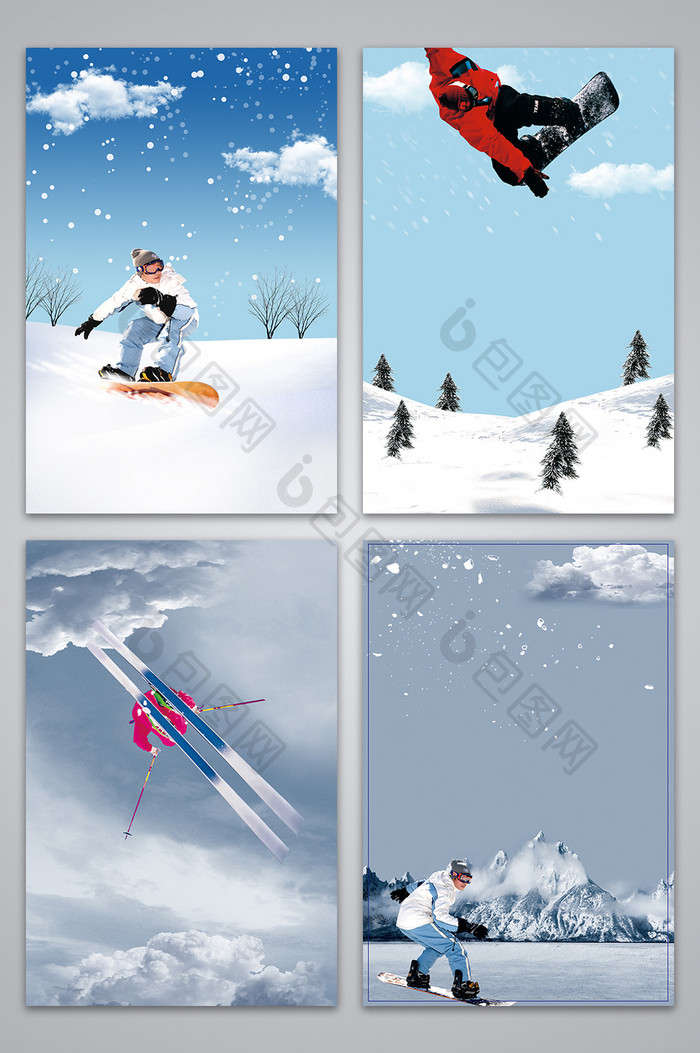 冬奥会滑雪图 背景下载 包图网