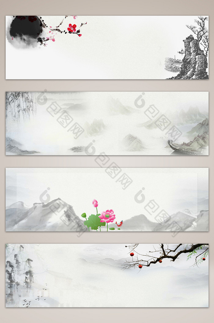 中国风树叶点缀图片