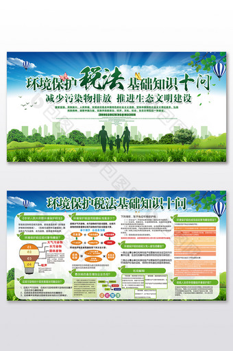 绿色大气环境保护税法十问展板图片