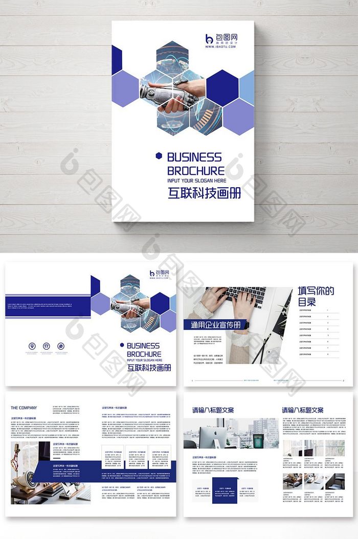 整套现代简约风互联科技宣传册