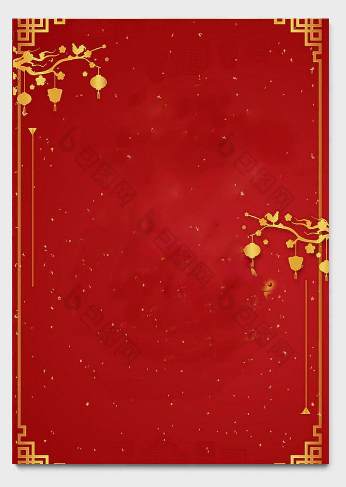 狗年古典春节word感谢信信纸背素材免费下载,本次作品主题是word模板